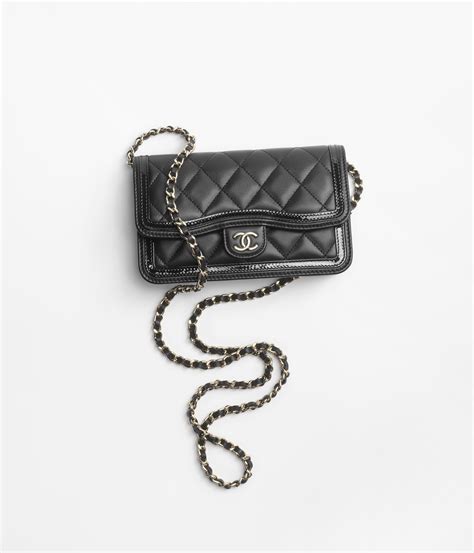 boy chanel flap phone holder with chain|Flap phone holder with chain .